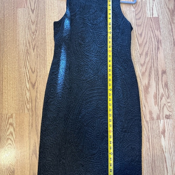 Mid Length Tank Dress Embroidery Black Size 12 - Picture 3 of 9